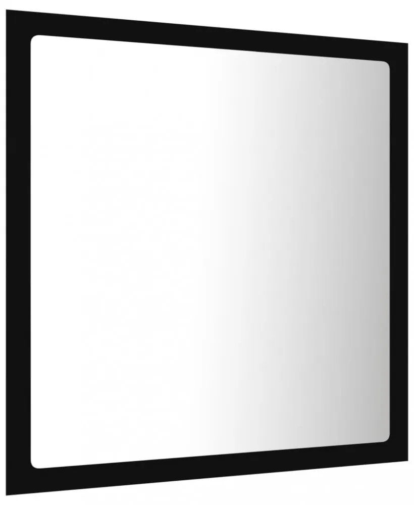 fekete akril LED-es fürdőszobai tükör 40 x 8,5 x 37 cm