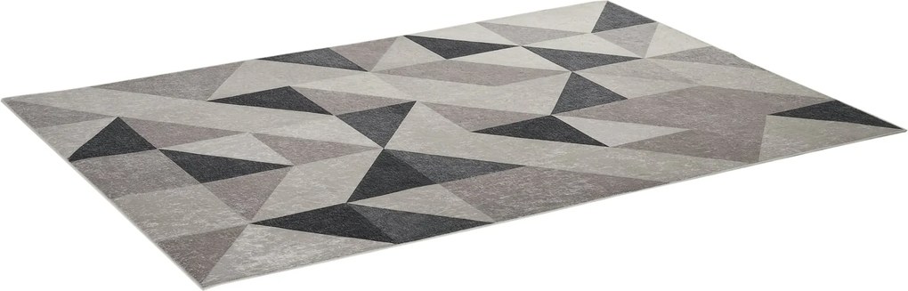 HOMCOM Modern Velúr Gyémánt Geometrikus Nappali Szőnyeg 230x160 cm Csúszásmentes Alap Hálószobához Irodához | Aosom