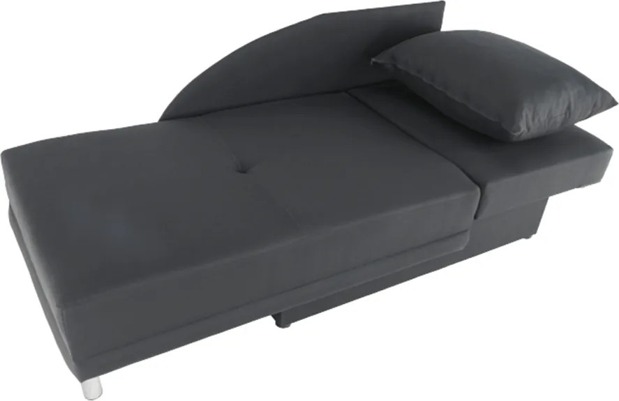 Kinyitható kanapé, szürke-fekete szövet, jobbos, LAUREL