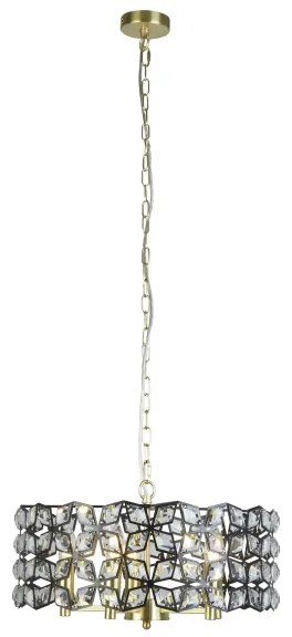 Searchlight 59811-5BSB - Csillár láncon IRIS 5xE14/60W/230V réz