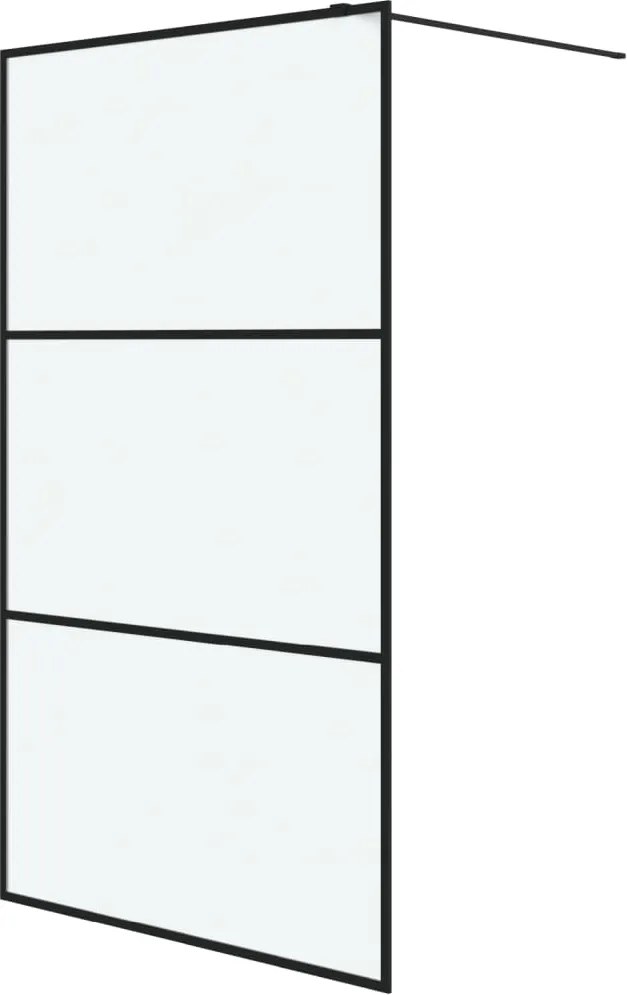 vidaXL fekete ESG tejüveg zuhanyfal 115x195 cm