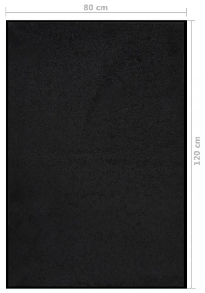 fekete lábtörlő 80 x 120 cm
