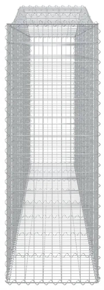 vidaXL 5 db íves horganyzott vas gabion kosár 400x50x140/160 cm