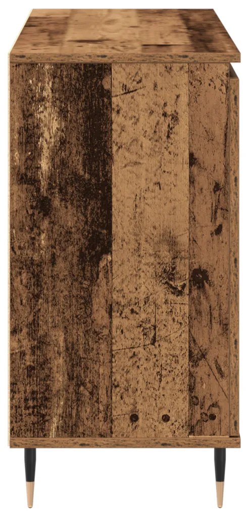Készülék szekrény ajtókkal és fiókokkal, régi fa 101,5x35x70 cm