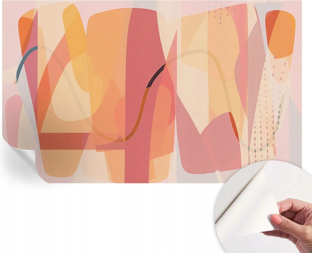 Matt öntapadós fotótapéta Falra Színes absztrakt 416x254 cm