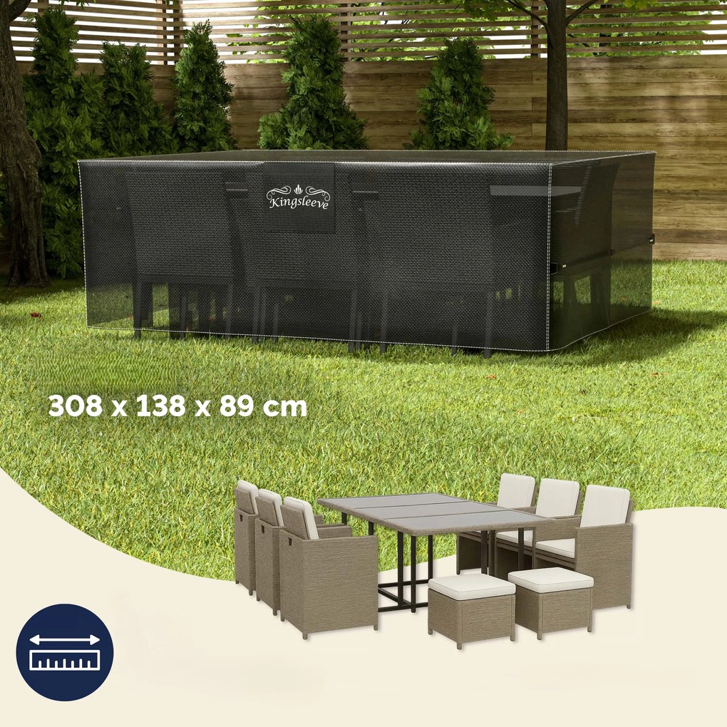 Deuba Védőhuzat ülőgarnitúrára 308x138x89 cm - antracit