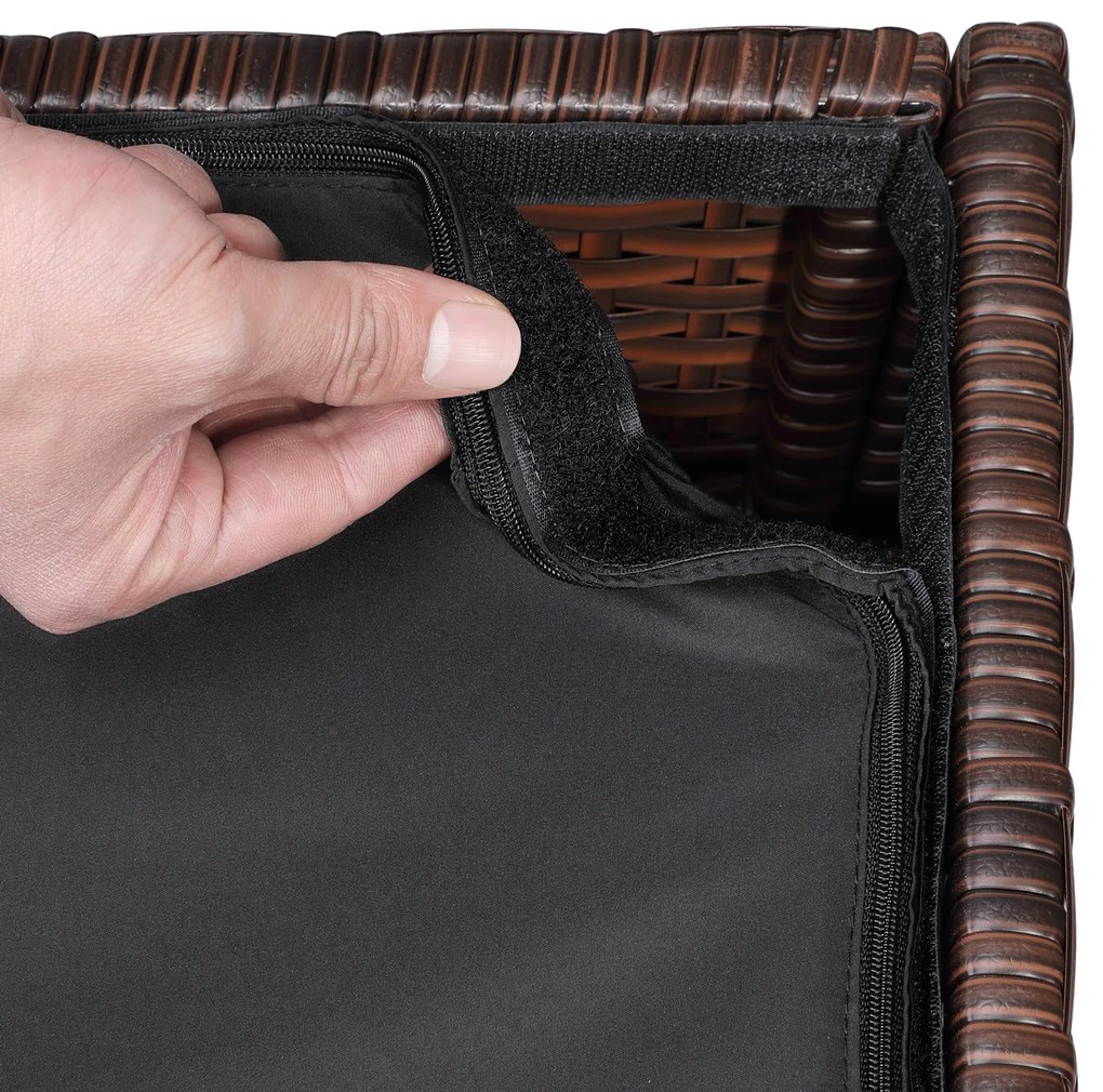 Casaria® Tárolódoboz 75x75x70 cm - barna