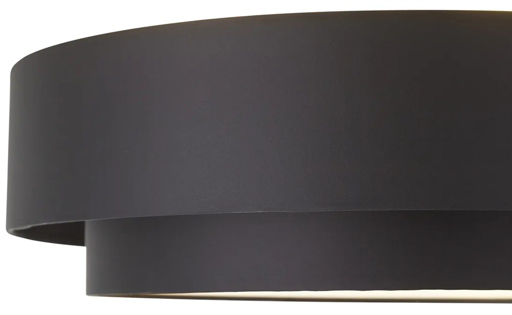 Modern mennyezeti lámpa fekete 50 cm 3-lámpás - Drum Duo