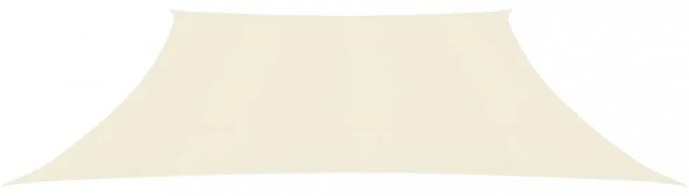 krémszínű HDPE napvitorla 160 g/m² 3/4 x 3 m