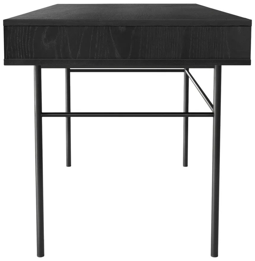 Stripe fekete íróasztal, 130 x 60 cm - Woodman