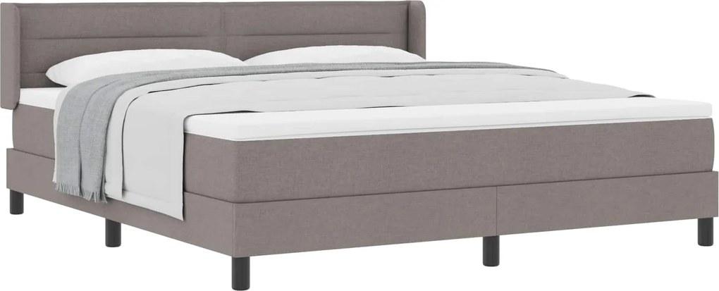 vidaXL Boxrugós ágy matracmal Tópszínű 200 x 180 cm Poliészter