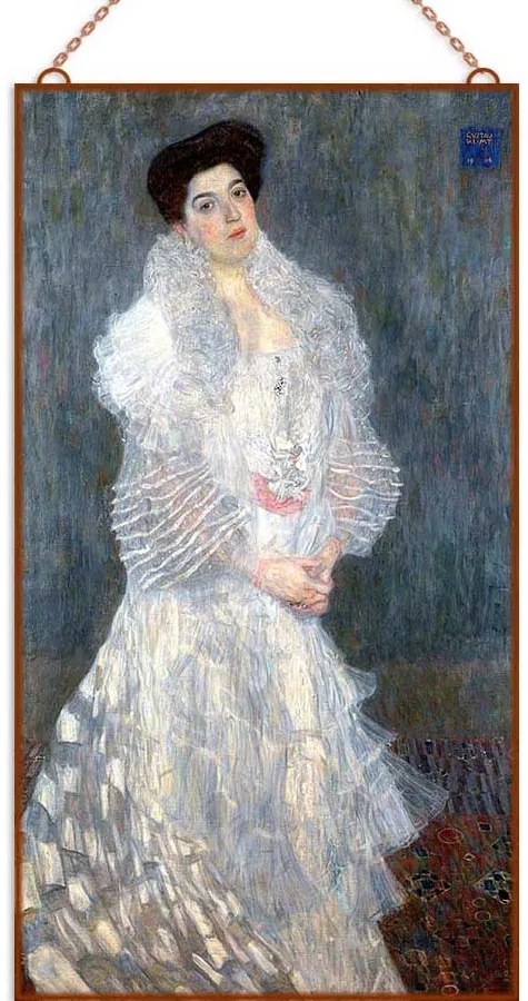 Gustav Klimt - Hermine Gallia üvegkép, falikép