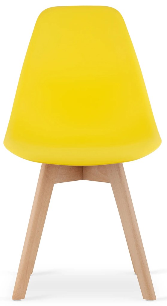 Sárga KITO szék bükkfa lábakkal