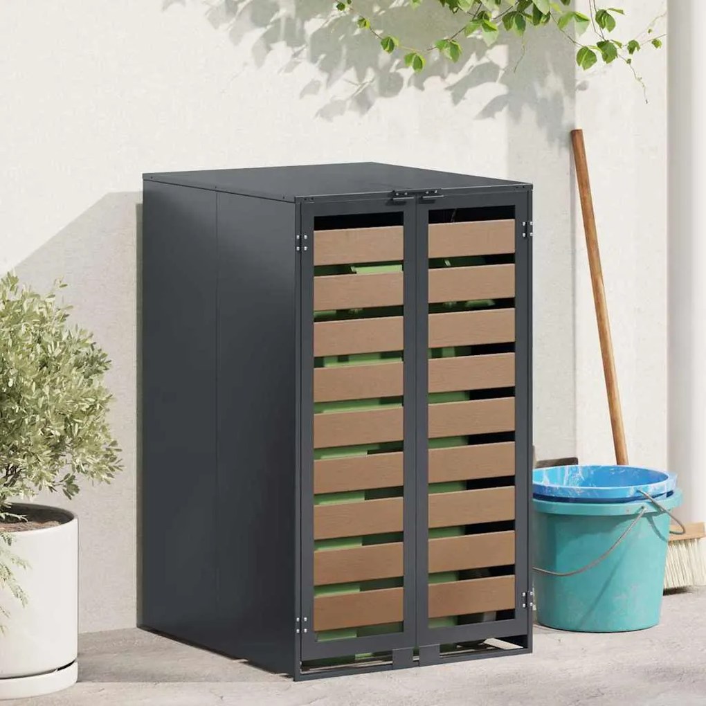 Hulladékgyűjtő tároló gázliftinges fedéllel 240L-es kukához