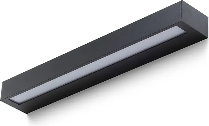 RENDL ASTER 50 fali lámpa fekete opálakril 230V LED 2x10W IP65 3000K