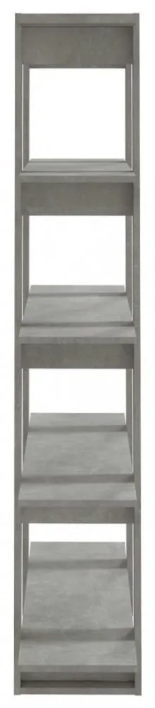betonszürke könyvszekrény/térelválasztó 100 x 30 x 160 cm