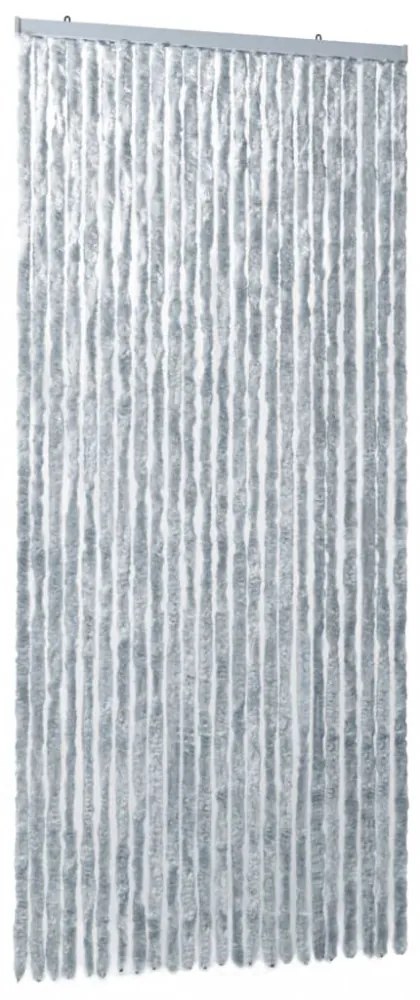 fehér és szürke zsenília rovarfüggöny 100 x 220 cm