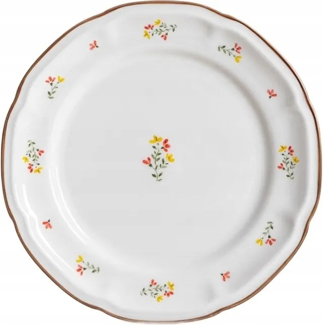 Greta porcelán desszertes tányér virágokkal 21 cm Homla