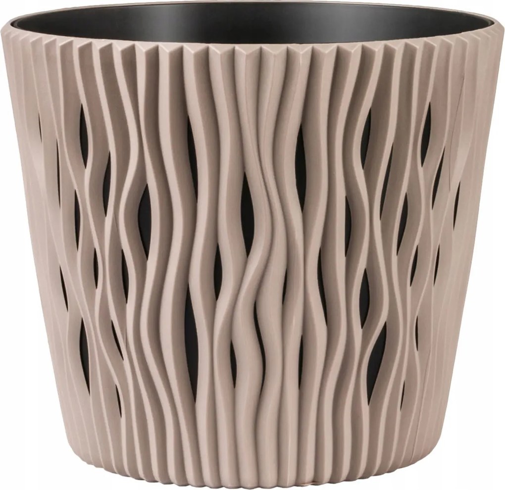 Virágtartó műanyag bézs Prosperplast 16,5 cm x 18,9 x 16,5 cm