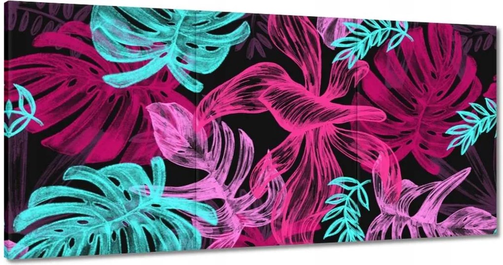 Monster festmények 180x90 Levelek színben