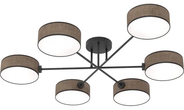 Felületre szerelhető csillár MAGA 6xE14/10W/230V barna