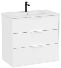 Fürdőszobai szekrény mosdóval Roca Optica 80x75,7x45,5 cm fehér matt OPT803ZBM