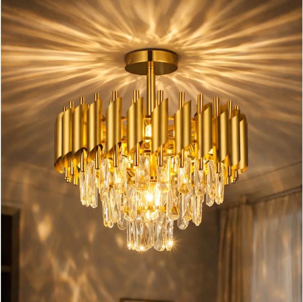 Brilagi - Felületre szerelt csillár ECLIPSE 5xE14/10W/230V Ø 38 cm arany