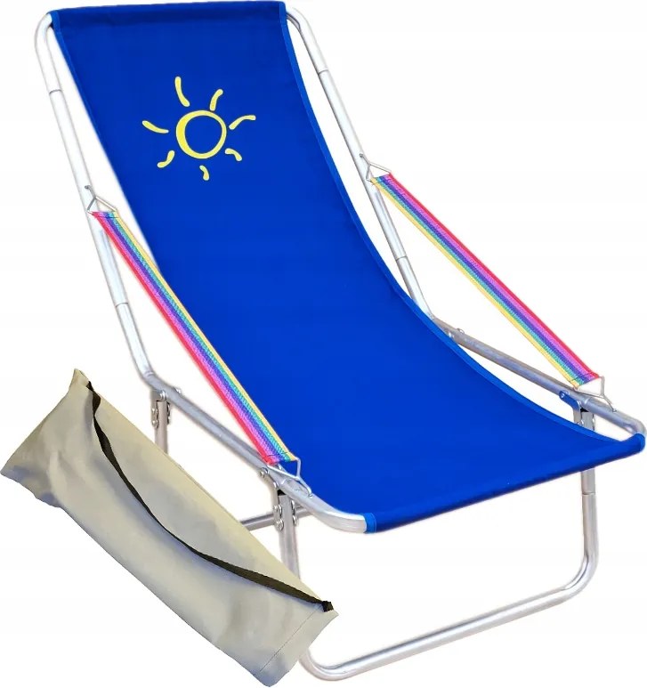 Összecsukható Napozóágy Táskába Strand Napozóágy Kerti Kirándulás Alum. 150 kg-ig