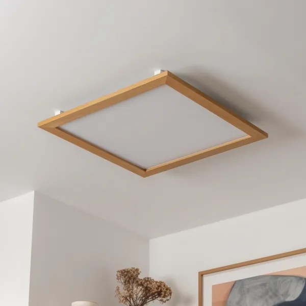 BRILAGI - Dimmelhető LED lámpatest SLIMFRAME WOOD LED/58W/230V 64x64 cm + távirányító