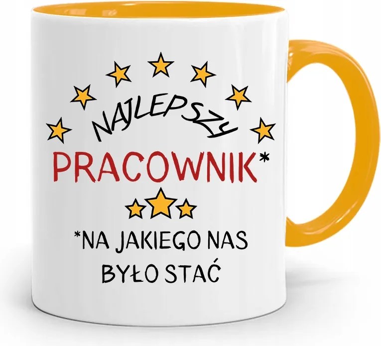 Munkavállalóknak Sárga Bögre A Legjobb Munkavállaló fényképes nyomtatással