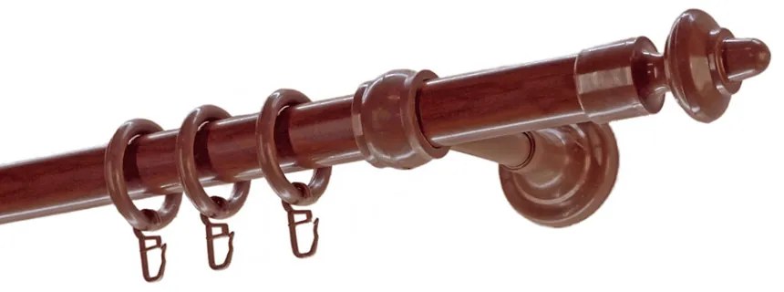 Dió műanyag végzárós rúd karnis 120 cm