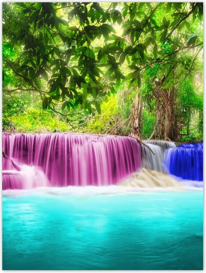 Poszterek 30x40 Színes vízesés