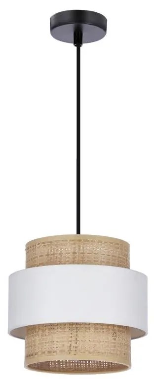 Candellux Csillár zsinóron RATTAN 1xE27/40W/230V fehér/barna CA0941