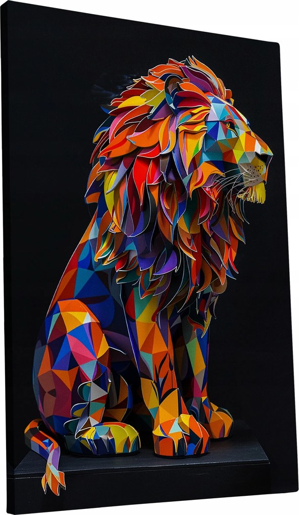 Vászonkép Színes Oroszlán modern stílusban otthon nappali szoba 40x60