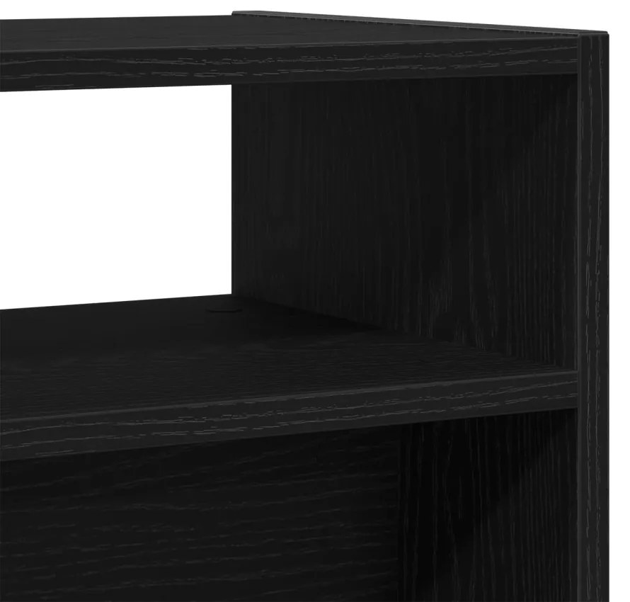 Fekete Tölgy Konzolasztal 105x30x80 cm Műanyag