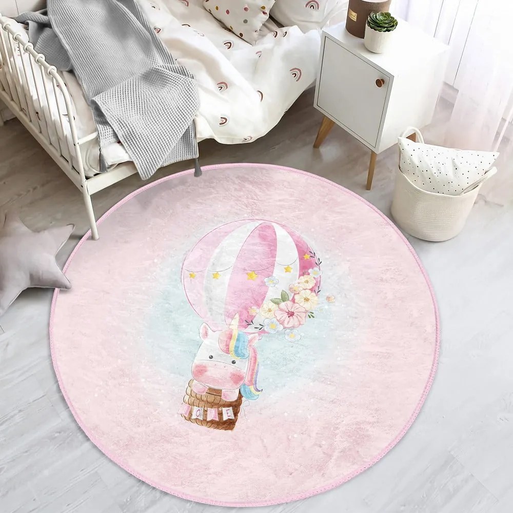Rózsaszín gyerek szőnyeg ø 120 cm Comfort – Mila Home