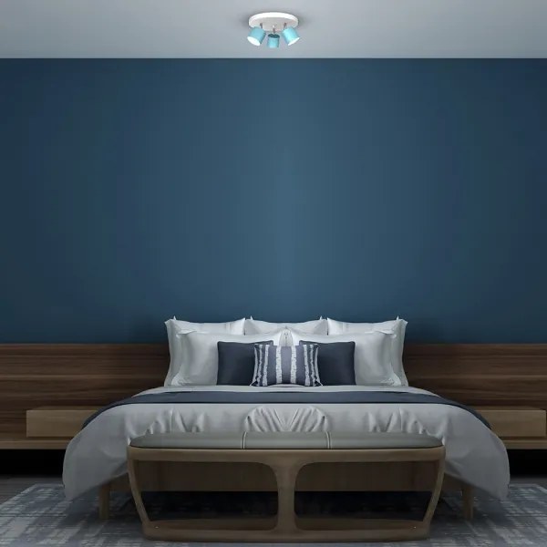 Spotlámpa DIXIE 3xGX53/11W/230V kék