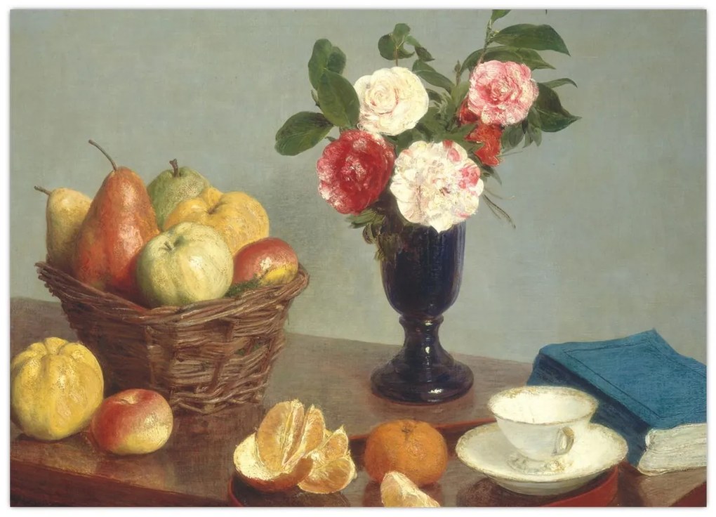 Üveg kép - Henri Fantin-Latour, Still  Life, reprodukciók (70x50 cm)