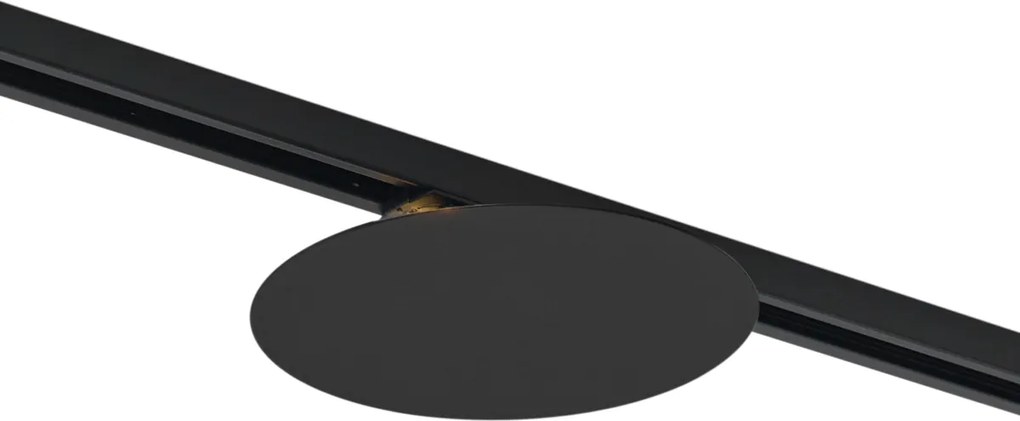 Modern fekete mennyezeti lámpa 1 fázisú sínrendszerhez 2 lámpás - Iconic Pulley