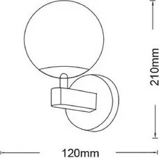 UNIVERSO Fali lámpa 1xG9 max.10w D120x210mm IP20 Óarany 5év
