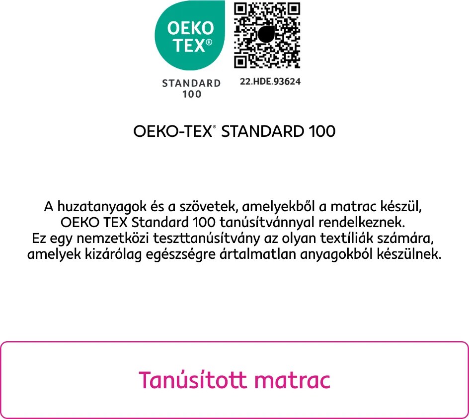 Matrac, táskarugós, 100x200, ROLKO