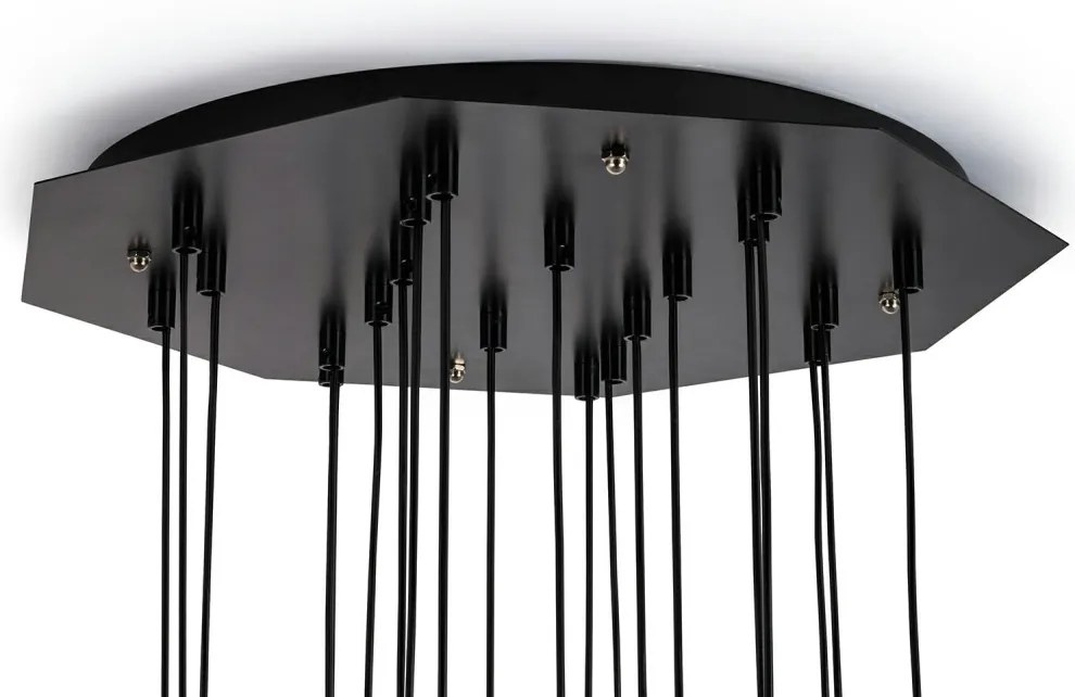 KING HOME 91909 FLUSSO Modern Led Függesztett Lámpa Fekete G9 IP20