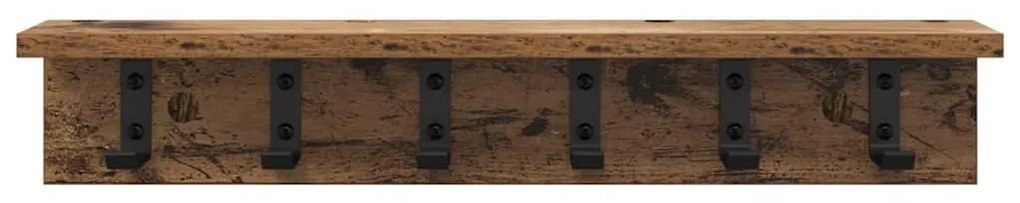 Fali Kabáthorog polcokkal Régi fa 60 x 10.5 x 10.5 cm Faanyag