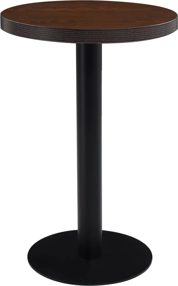 vidaXL sötétbarna MDF bisztróasztal 50 cm