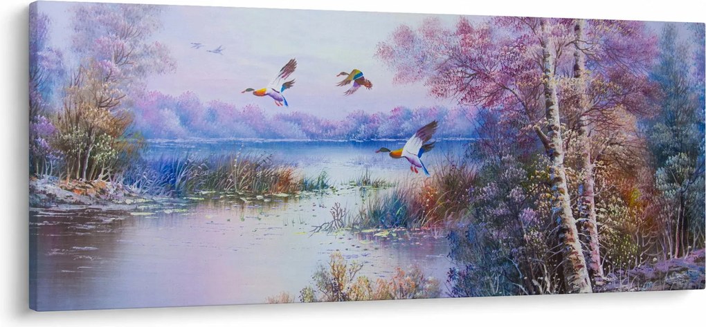 Kép - ősz jön, olajfestmény (120x50 cm)