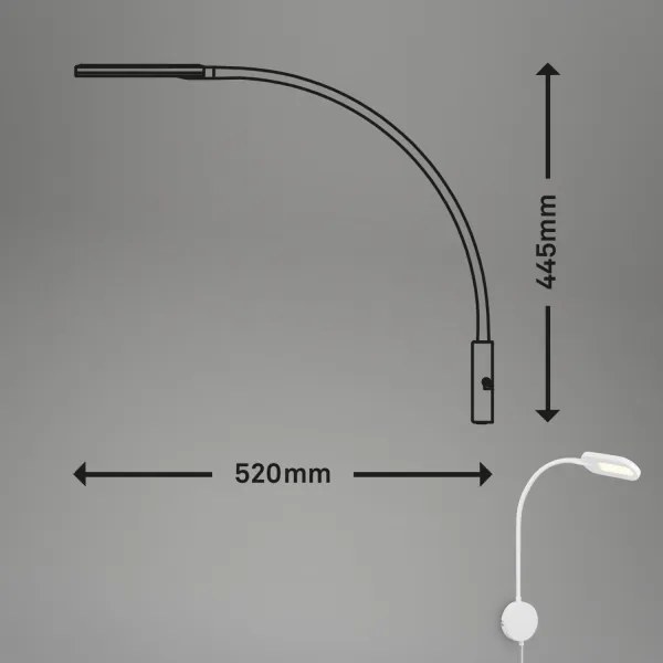 Briloner 2177016 - LED Dimmelhető fal flexibilis lámpa LED/6W/230V fehér