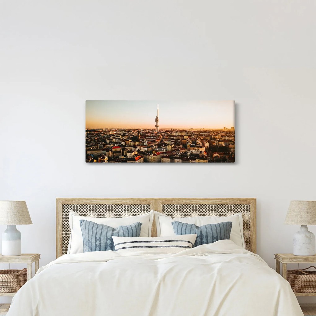 Naplemente Zizkov felett (120x50 cm)