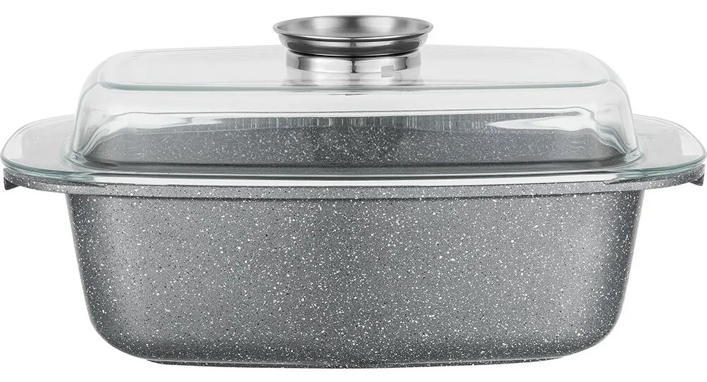 Florina Alumínium tepsi aroma kapaklı Lava 4,5 l ,32 × 22 × 11 cm