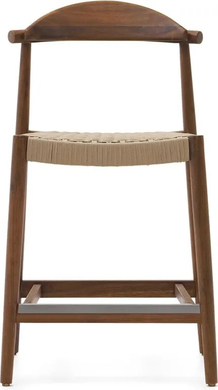 Barna tömörfa kerti bárszék Nina – Kave Home