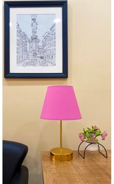 Asztali lámpa 1xE27/60W/230V rózsaszín/réz